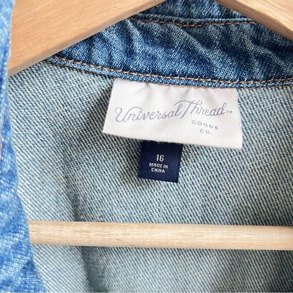 Universal thread Tie-Waist Midi A-Line Dress Indigo Plus size 16 NWT - Picture 6 of 9